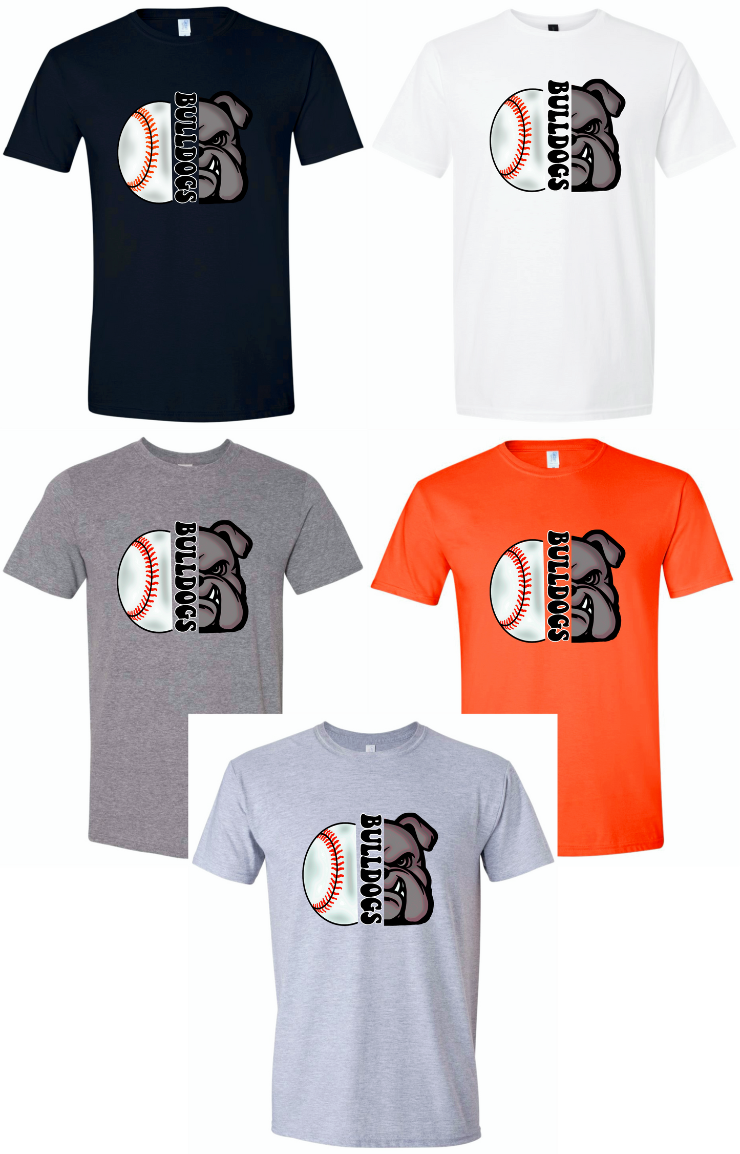 Black and white half bulldog