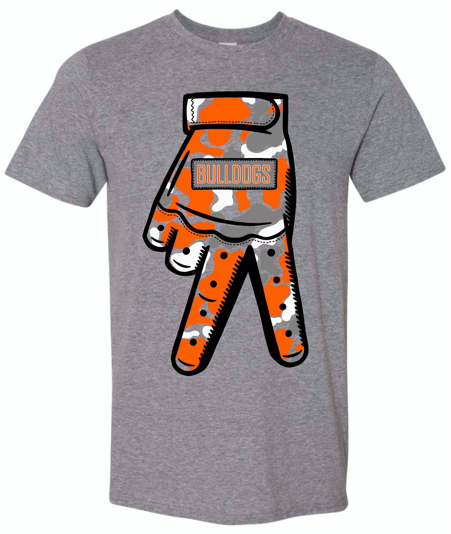 Bulldogs camo batting glove