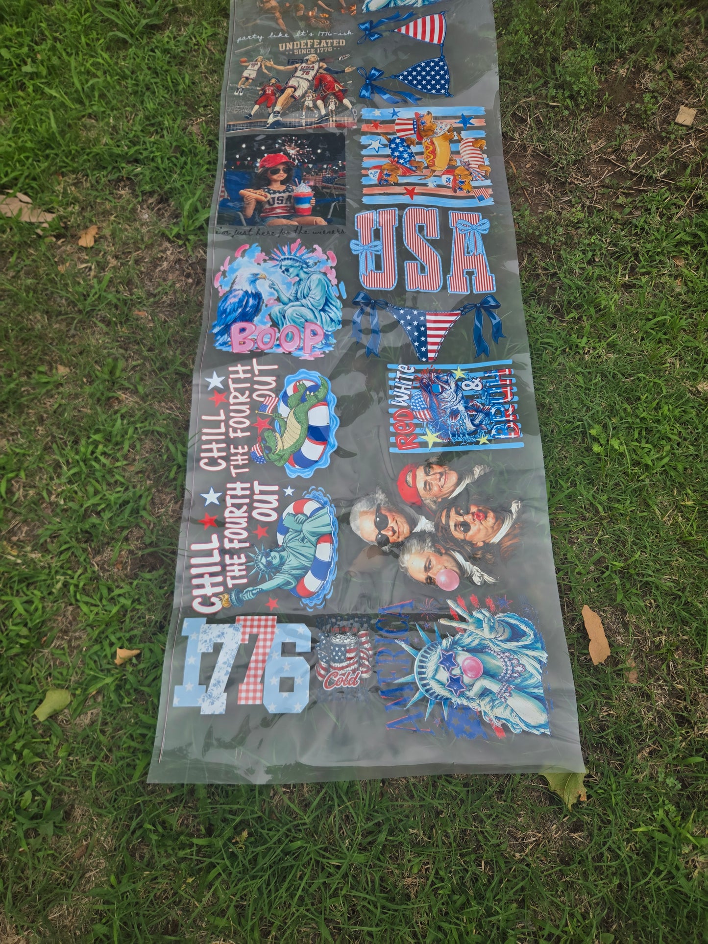 90 inch Fourth of July pre-made gang sheets