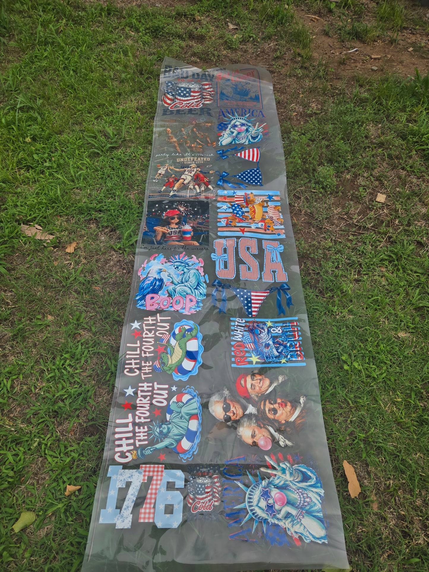 90 inch Fourth of July pre-made gang sheets