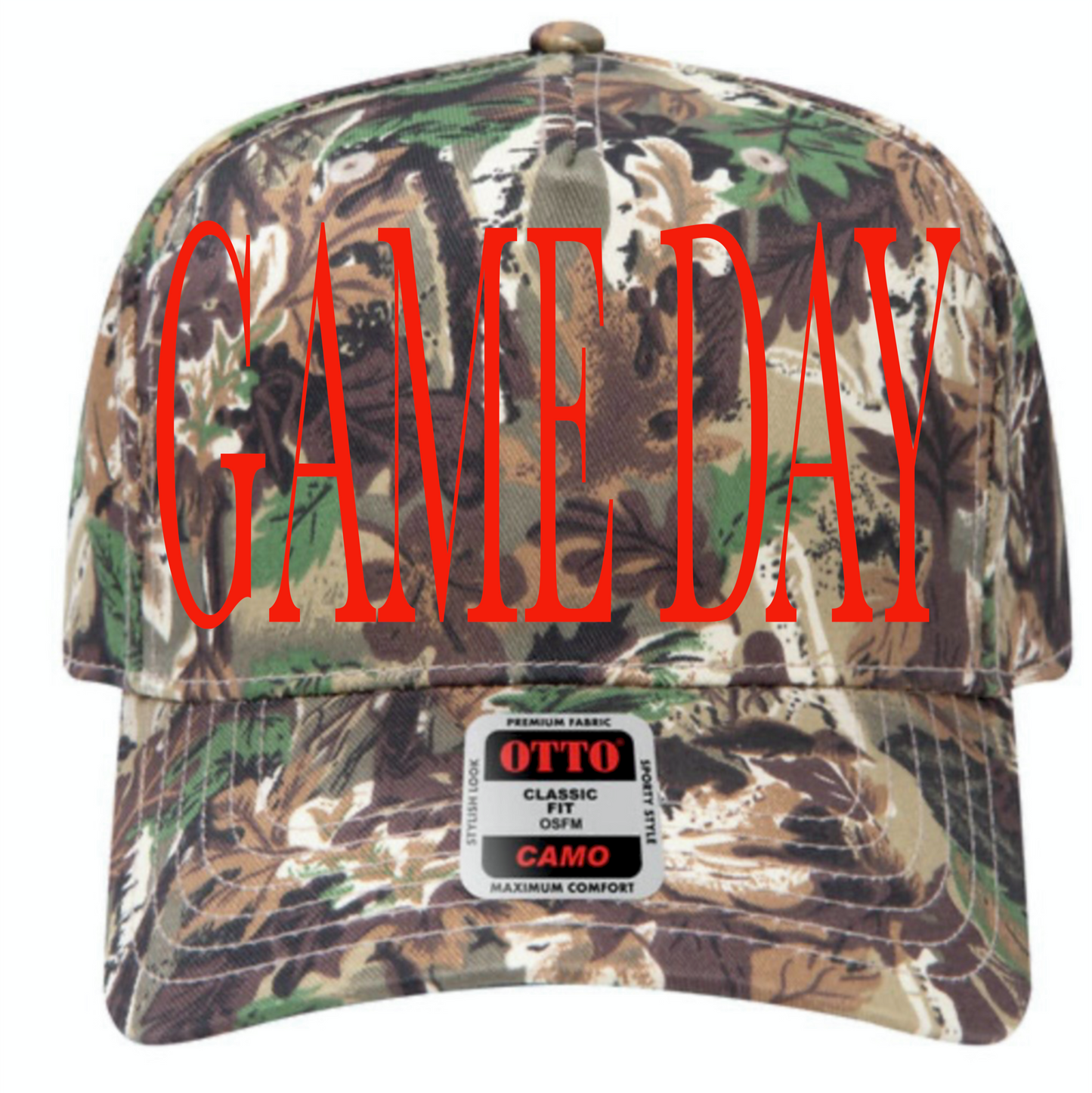 Full camo Game day embroidery hat