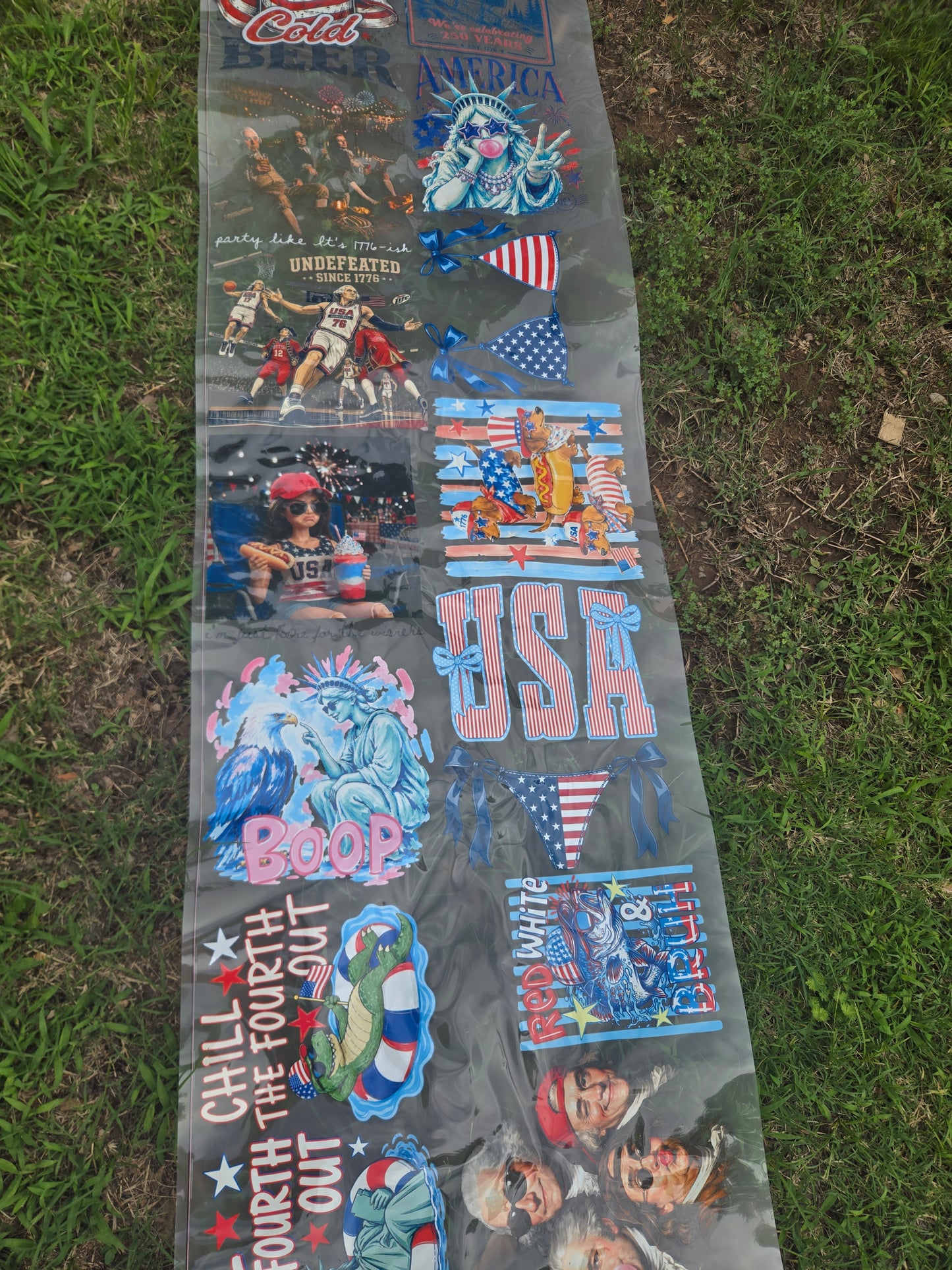 90 inch Fourth of July pre-made gang sheets
