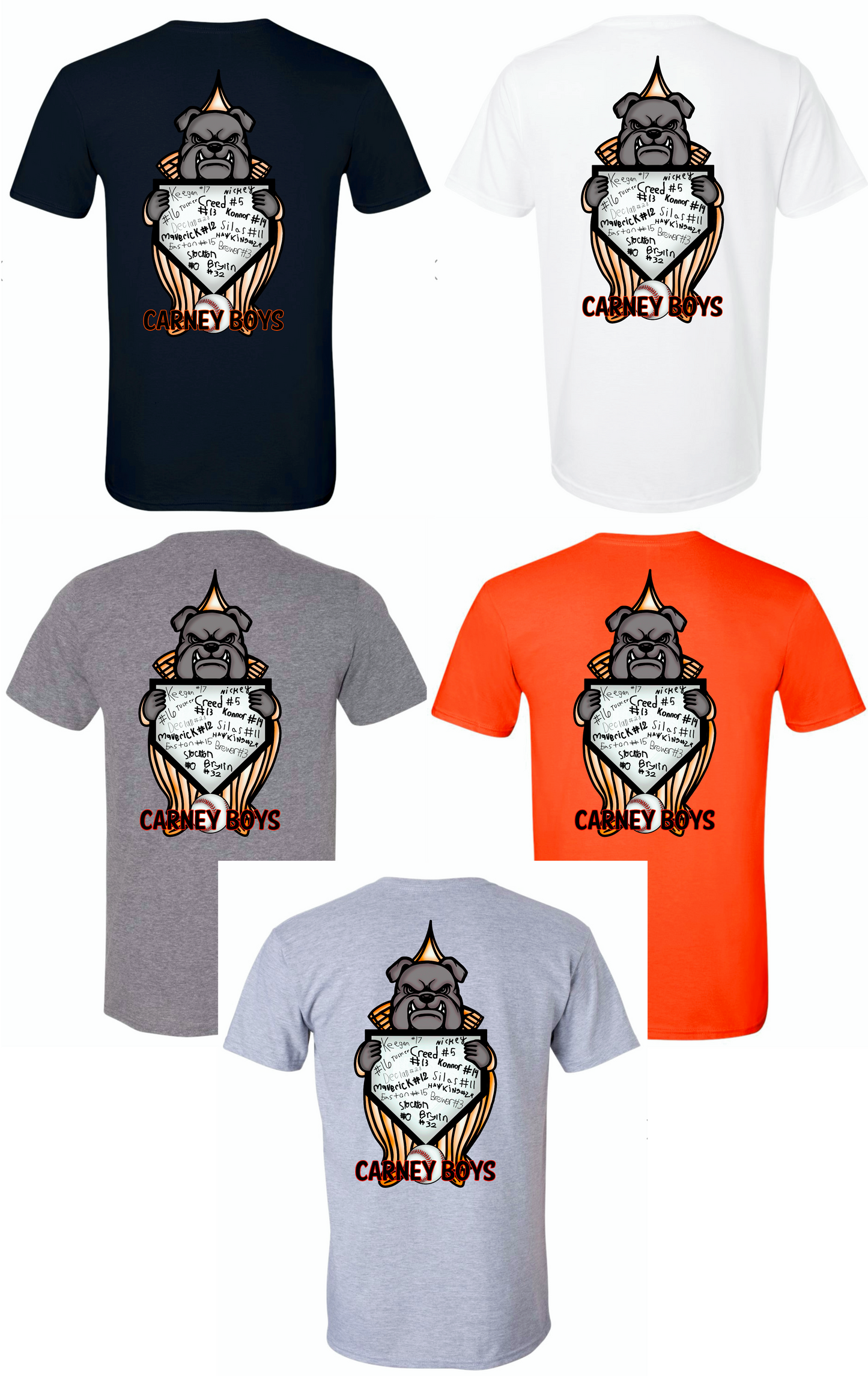 Carney Baseball team shirts