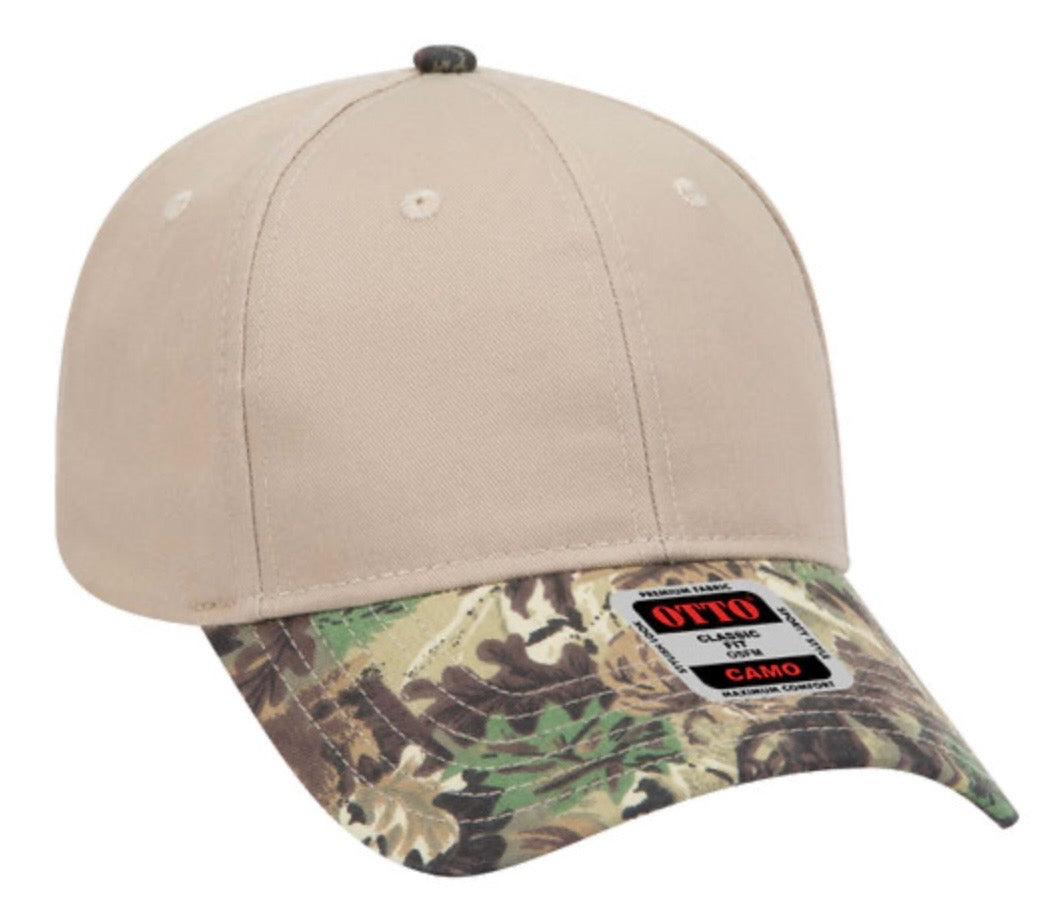 Camo bill embroidery hat